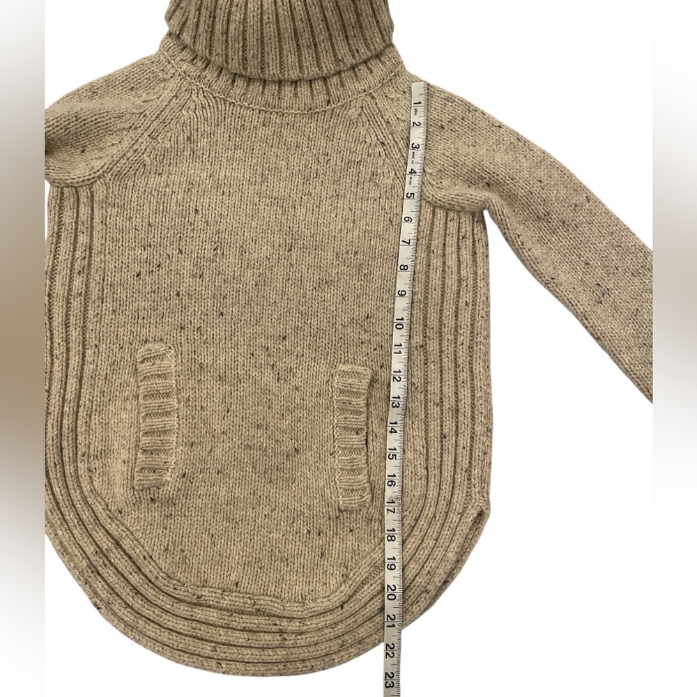 Cynthia Rowley Cowl Neck Sweater Wool Chunky Blend Oatmeal Color Size XS - Picture 9 of 10